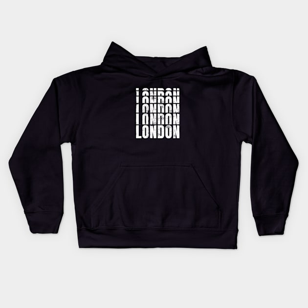 London typography Kids Hoodie by stu-dio-art